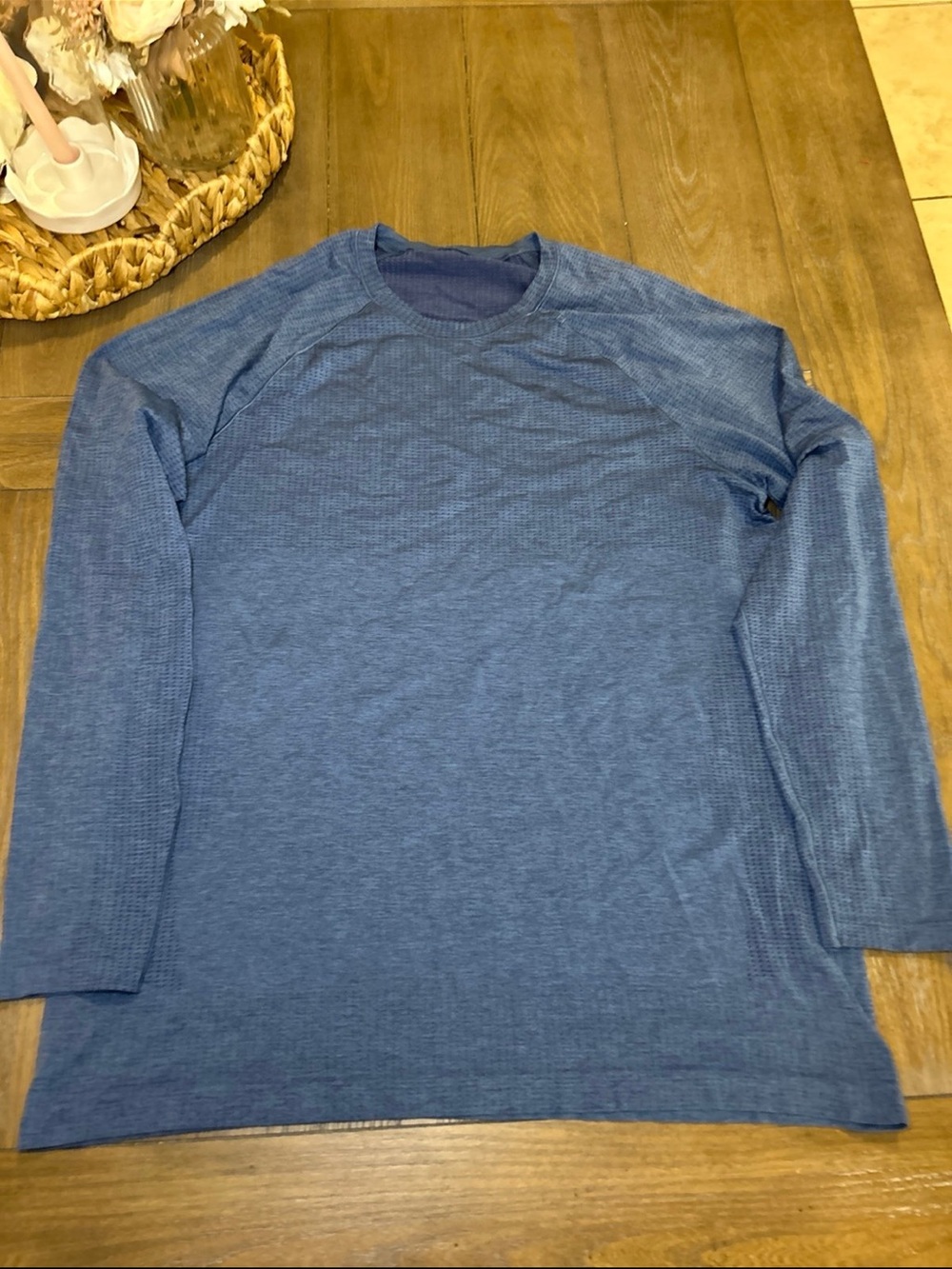 lululemon athletica Men's Long-Sleeve Crew — Heathered Blue